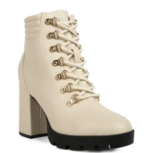 The Hamilton Lace Up Block Heel Boots