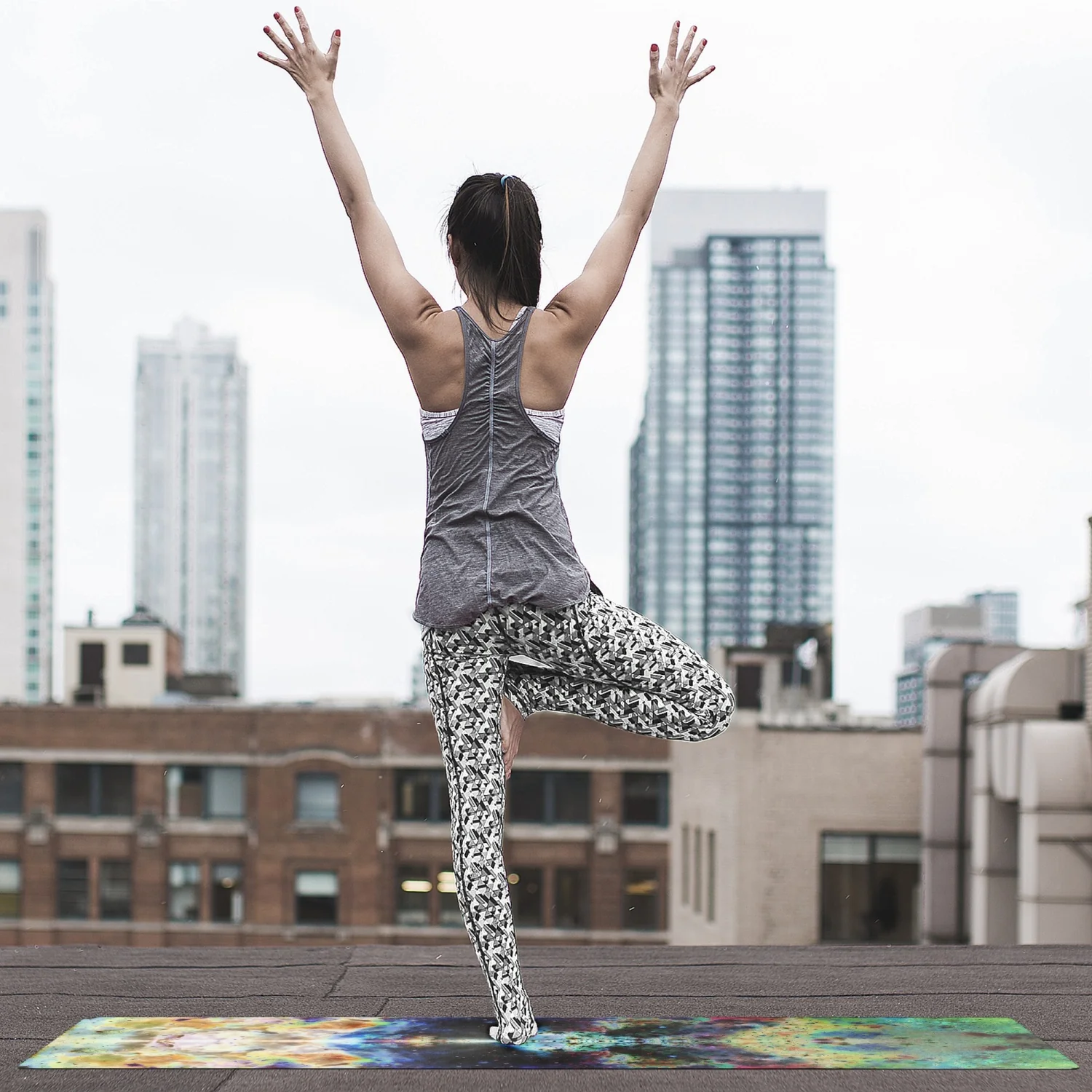 Acolyte Ethos Psychedelic Suede Anti-Slip Yoga Mat - Image 5